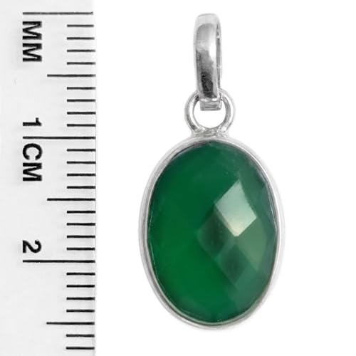 Pendentif onyx vert argent 925 Le Luft : bijou artisanal d'exception