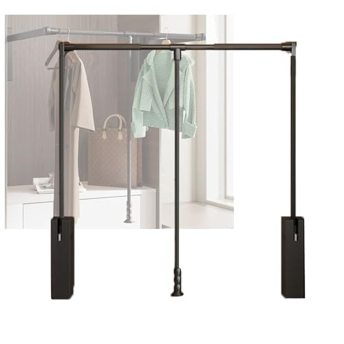 Tringle de placard rabattable suspendue télescopique pour penderie haute