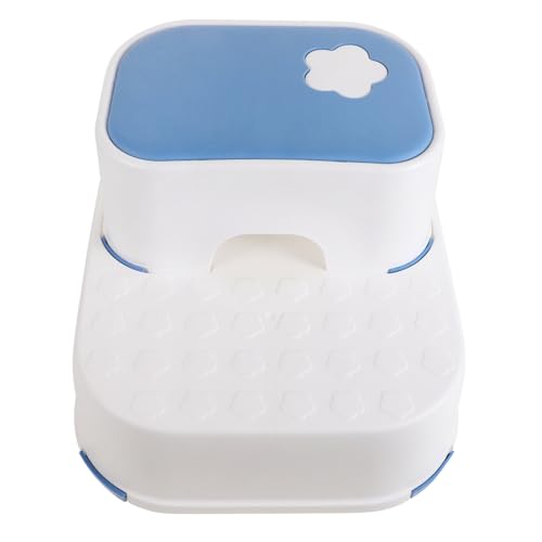 Ciieeo Step Stool Dual Layer Nonslip Footstool for Bathroom Sink Boys and Girls Helper Stool for Daily Routines