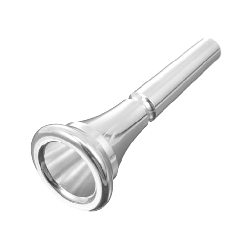 CIMAXIC French Horn Accessory 1pc Trombone Mouthpiece Silver Plated for Trumpet French Horn