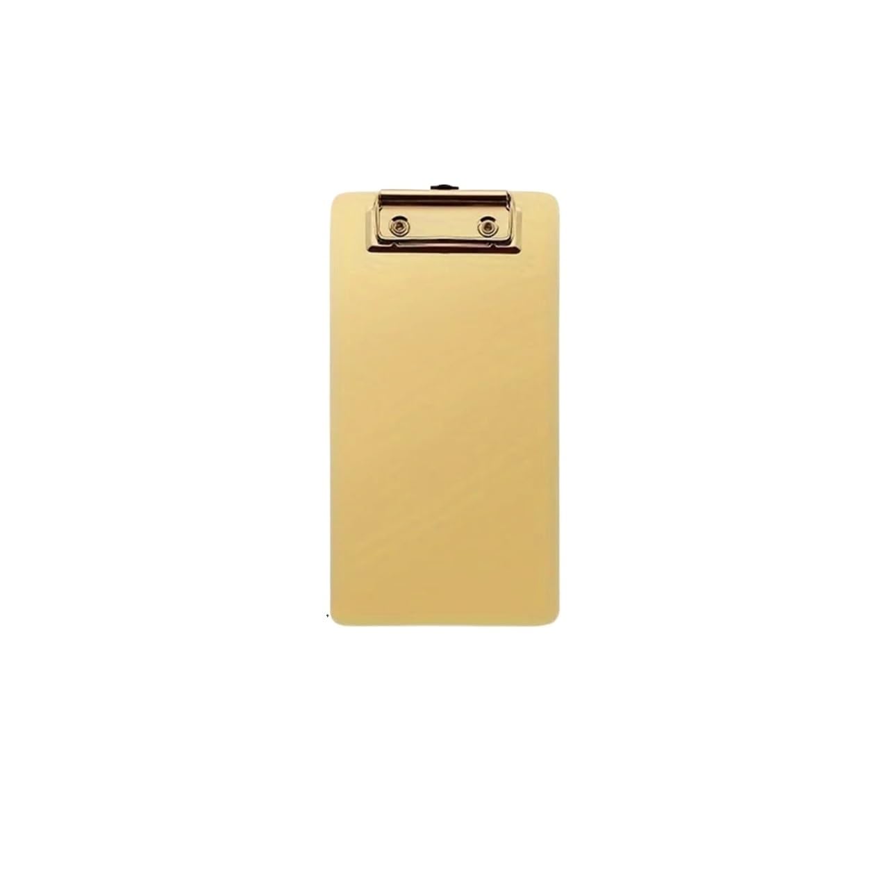 Portapapeles Tablero de escritura acero inoxidable dorado con clip, portapapeles for pedidos restaurante, portamenús, datos(XL)