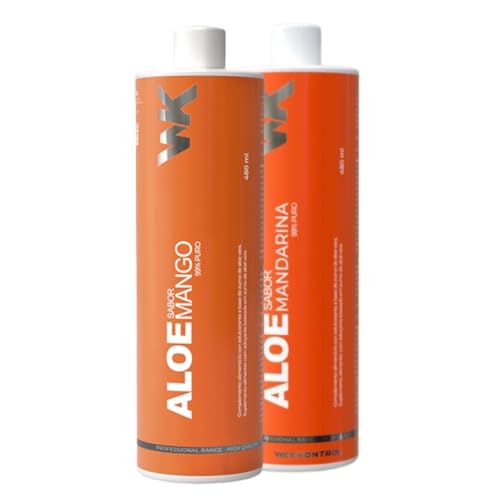 Weekontrol Aloe Vera Puro 99% para Beber. Zumo sin Azúcares añadidos. Sabor a Mango y Mandarina. Jugo Aloe Vera, Bebida Digestiva e Hidratante 480ml (480 ml (2 unidades), Mango - Mandarina)