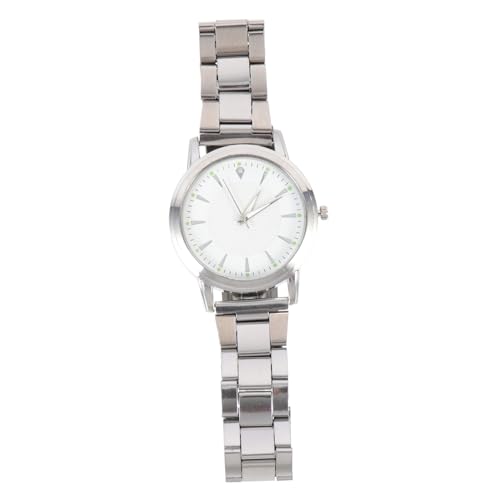 JEWEDECO Reloj Elegante para Hombre de Acero Inoxidable Correa Luminosa, Reloj de Pulsera Único para Uso Diario