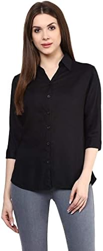 Leriya Fashion Women Crepe Solid Regular Fit Long Tops Oversized Shirt