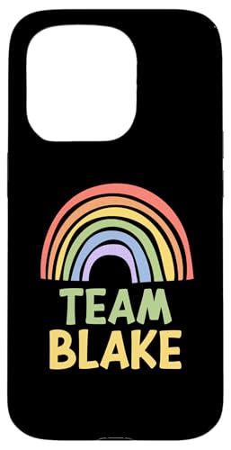 Happy Colorful Team Blake Rainbow Pride Green Yellow Carcasa para iPhone 15 Pro