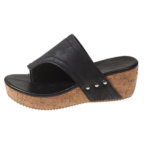 Claquette pied large à semelle épaisse pour femme marche confortable
