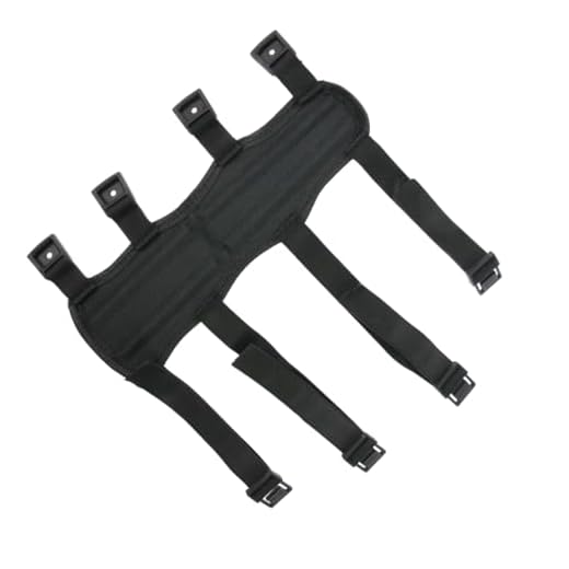 elToro Traditioneller Armschutz Kurz Black Edition – 17 cm Unterarmschutz aus robustem Kunstleder mit verstärkten Schienen, ergonomisch, bequem und stilvoll, ideal für Bogenschießen 14 elToro Armschutz Curdora Hunter 25 cm - schwarz; Zubehör für Bogenschießen, Pfeil und Bogen, Bogensport