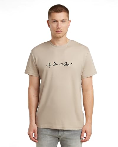 G-Star Homme T-shirt G-Script, Beige (dk brick D25150-C812-1214), M