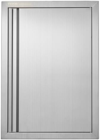 VEVOR BBQ Access Door, 17W x 24H Inch, Single Door for Outdoor Kitchen, Stainless Steel, Flush Mount, Vertical Wall Door with Concealed Handle, Suitable for BBQ Island, Grill Area, Outdoor Cabinet