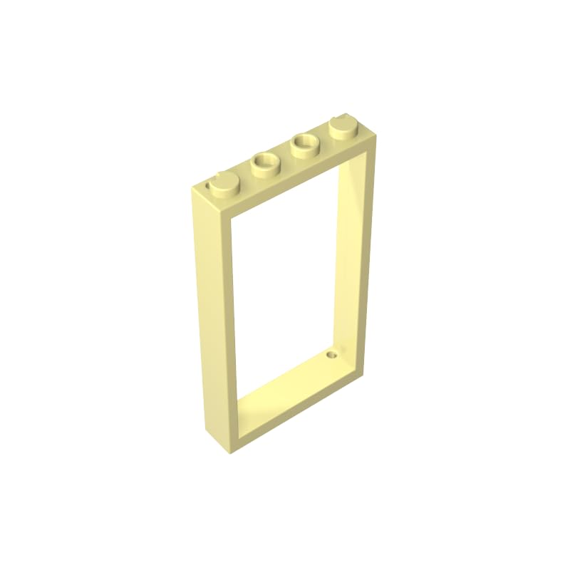 Gobricks 60596 Door Door Frame 1x4x6 Type 2 10 Pieces GDS-874 Compatible with Lego Building Blocks Color:Light yellow — image 1