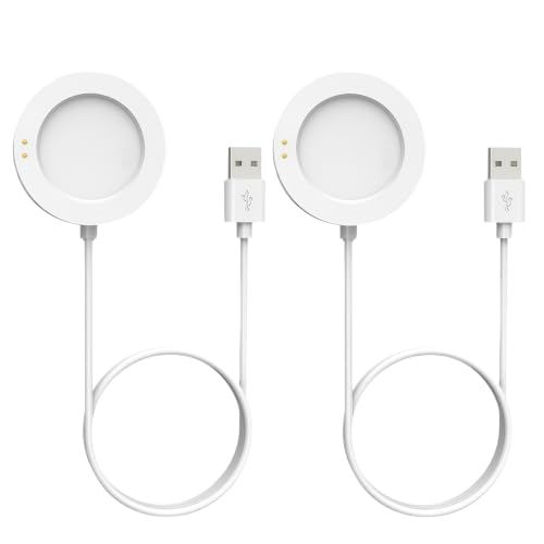 2 Pièces Chargeur Montre Connectée pour Xiaomi Watch 2/2 Pro/S2/S3/S4/H1, Câble Charge Compatible avec Xiaomi Watch Magnétique USB Rapide et Sécurisé, Station de Recharge Portable de 1M, Blanc