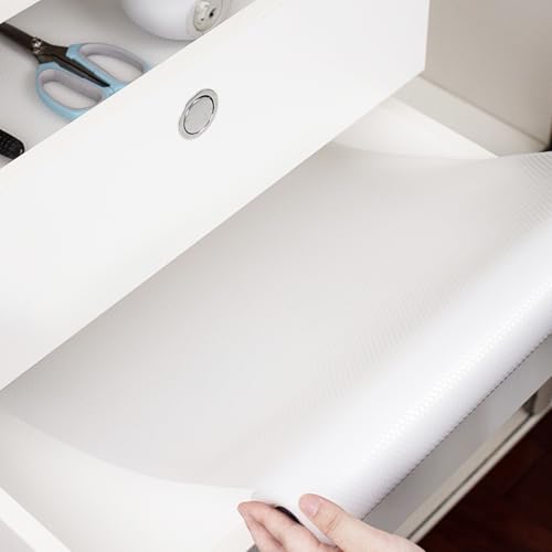 【KIYOCLE】 食器棚シート ホワイト 抗菌 防虫 キッチン シェルフライナー EVA製 食器棚 シート 滑り止め 幅30cm/ 幅45cm/ 幅60cm キッチン 収納 ズレにくい 戸棚シート 消臭 防カビ 撥水 防水 フリーカット 洗える 汚れ防止 引き出し 棚板シート 裁断可能