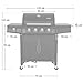 TAINO RED 4+1 Gasgrill Grillwagen BBQ Edelstahl-Brenner Gas-Grill 4 Brenner Seitenkocher Schwarz