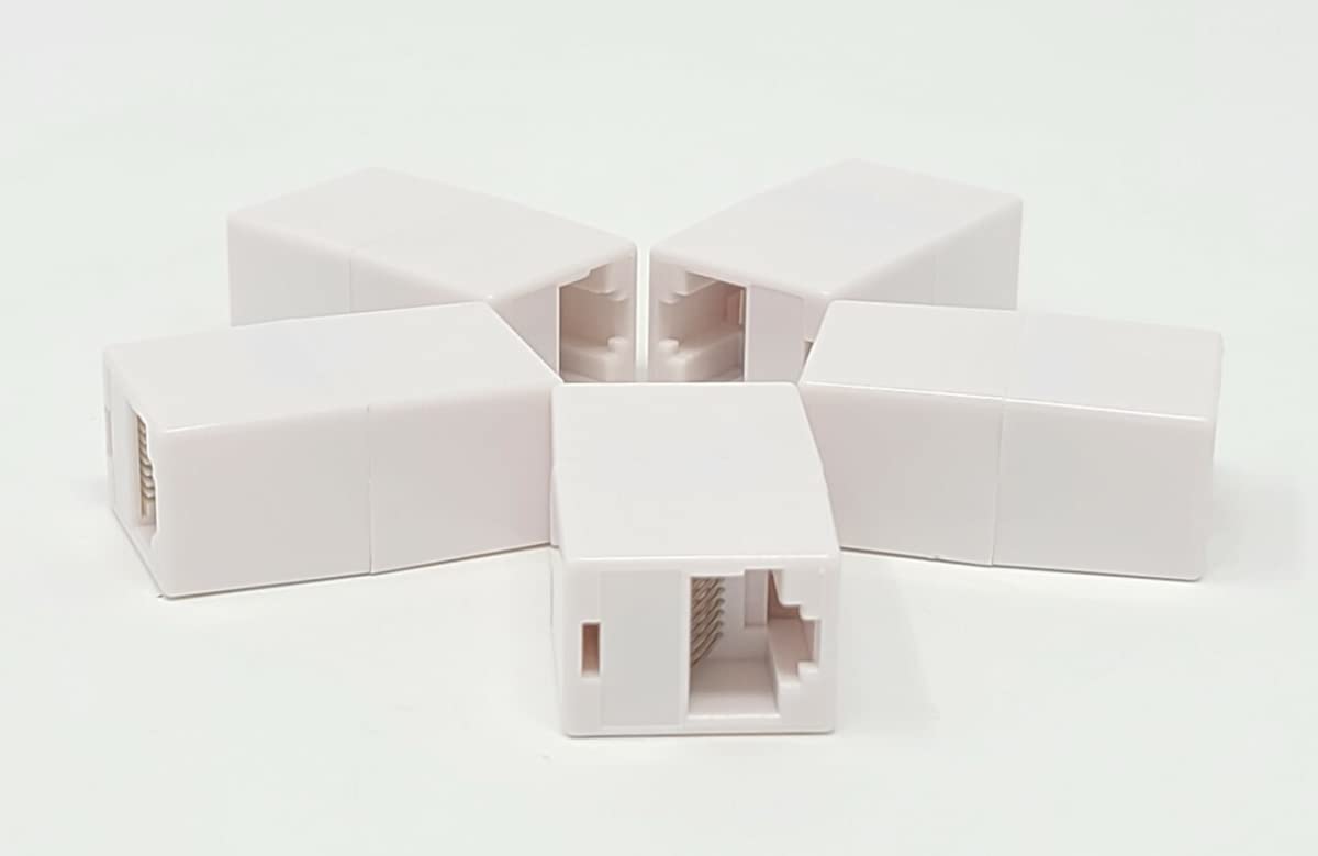212 Main Cat 5e 24 AWG Ethernet Coupler White - Pack of 5