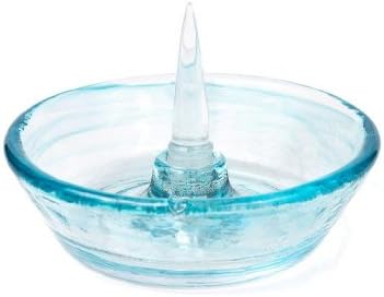 Debowler: Handmade Glass Ash Tray with Removable Spike- Aqua