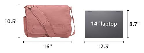 Image of Sweetbriar Classic Vintage Messenger Bag - Original Heavyweight Cotton Canvas Shoulder Bag with Upgraded Features
