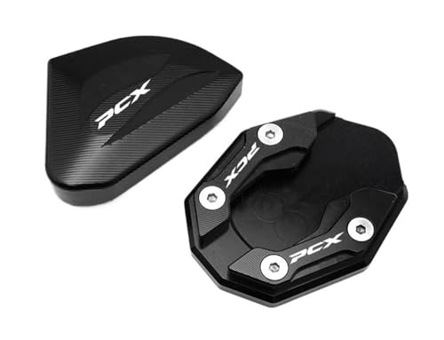 Plaque béquille latérale pour PCX 125 150 160 extension de support CNC noire