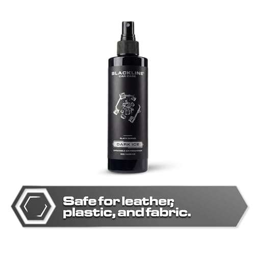 Image of Blackline Car Care - Dark Ice Car Air Freshener Spray, Long-Lasting, Premium Odor Eliminator for Cars, Trucks, RVs, SUV, or Home Use - 8 fl OZ - Air Freshener - Dark Ice Spray