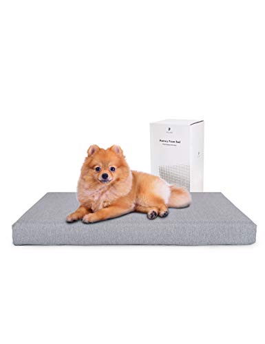 PETLIBRO Hundebett für Käfige, Memory-Schaum, orthopädische Plüschmatratze für therapeutische Gelenk- und Muskelentlastung, abnehmbarer und waschbarer Bettbezug mit wasserdichtem Innenfutter Cover