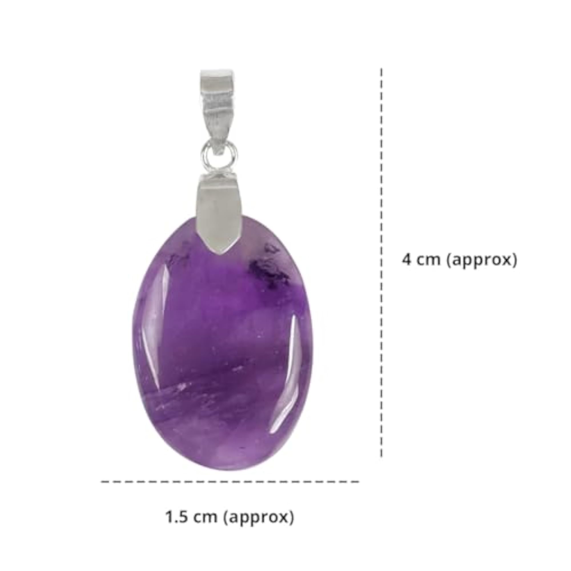 Natural AAA Amethyst Pendant with Metal Chain