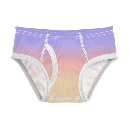 Gradient Sky Blue Little Boys Cotton Briefs Soft Breathable Comfortable Tag-Free Underwear