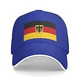 Persönlichkeit Sport Casual Sommermütze - Deutschland Country Punk Flagge Baseballmütze, Klassischer Einfarbiger Sonnenhut, Unisex Verstellbare Rock Vintage Hip Hop Mützen Casual Mütze,Blau,