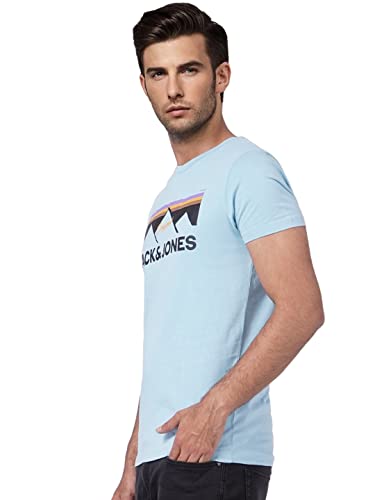 Image of JACK & JONES Men's Printed Slim Fit Crew Neck T-Shirt