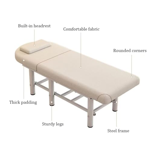 WSNCXFW Foldable Beauty Bed, Medical Exam Patient Examination Table,Portable Tattoo Chair,Professional Massage Tables,Physical Therapy Couch,for Spa,Salon,E,180 * 60 * 6CM