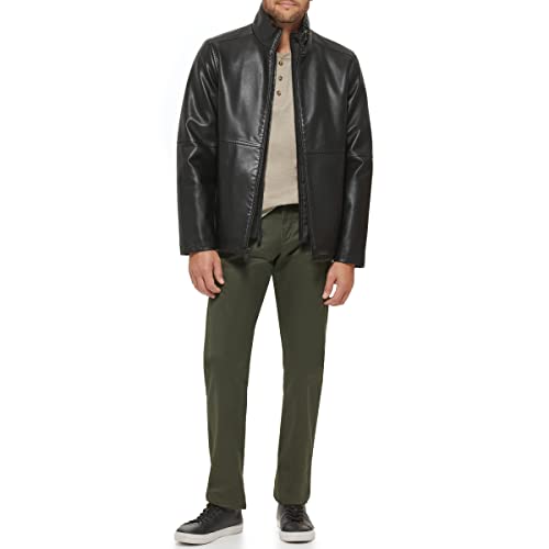 Image of DOCKERS Men's The Dylan Faux Leather Racer Jacket