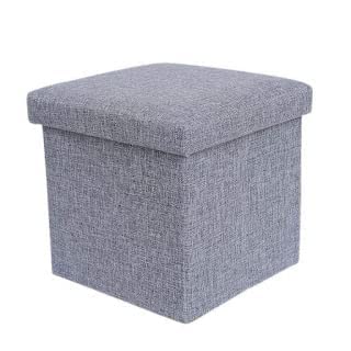 Cube Shape Sitting Stool with Storage Box Living Foldable Storage Bins Multipurpose Clothes, Books, Laundry, Kids Toys Storage Organizer with Cushion Seat Space Saving Box (30 X 30 X 30 cm)-image-32