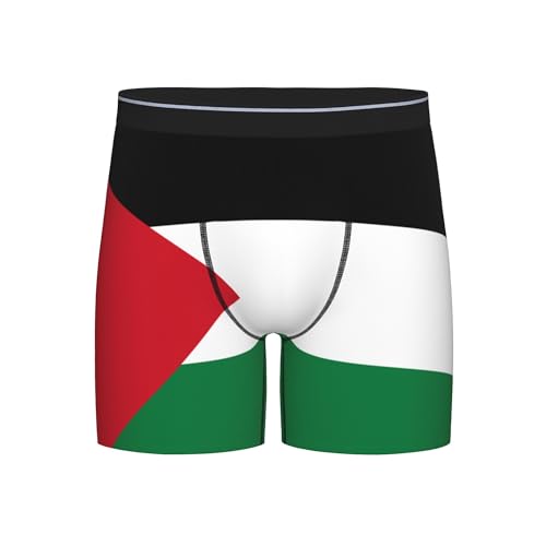 SEAEAGLE Palestinian flag Adult Quadrangle Underpants Men's Long Boxer Briefs Male Fun Shorts