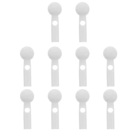 JOINPAYA 10 Stück Schirmspitzenperlen aus Kunststoff Milchweiß Ersatz Regenschirmspitzenkappen Regenschirm Zubehör für Reparatur und Sonnenschirme