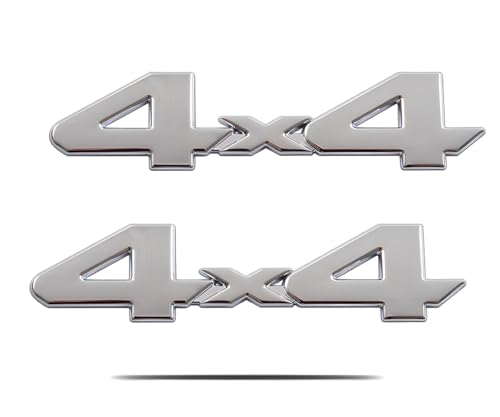 Emblemas de 4x4 pulgadas en relieve 3D plateado para decoración de portón trasero