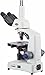 AmScope T340B-LED Siedentopf Trinocular Compound Microscope, 40X-2000X Magnification, Brightfield, WF10x and WF20x Eyepieces, LED Illumination, Abbe Condenser, Double-Layer Mechanical Stage