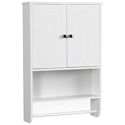 Yaheetech Hängeschrank Wandschrank Badschrank Küchenschrank Regal Aufbewahrung Cover