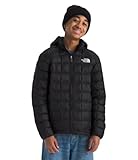 The North Face Boys' ThermoBall Insulated Hooded Jacket, TNF Black, Medium