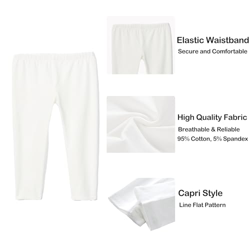Toddler/Little Girls Flat Capri Leggings Pants4