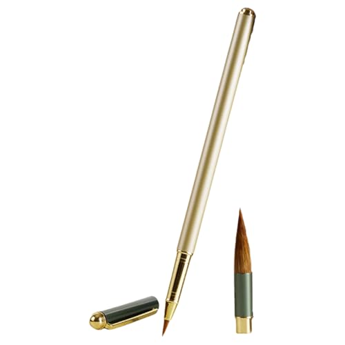 Metal Chinese Painting Brush Pen with Inks Converter and 4 Inks Cartridges for Regular Script Practice Art Drawing