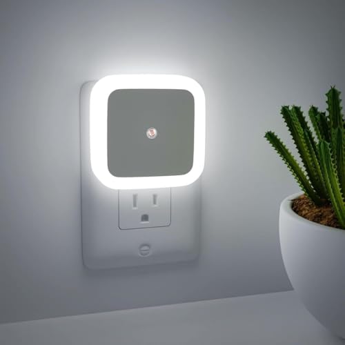Image of LED Night Light with Motion Sensor, Smart Automatic ON /Off, 0.5W Energy Saving, White Plug-in Lamp for Bedroom, Hallway, Stairs, Kitchen, Bathroom (01)