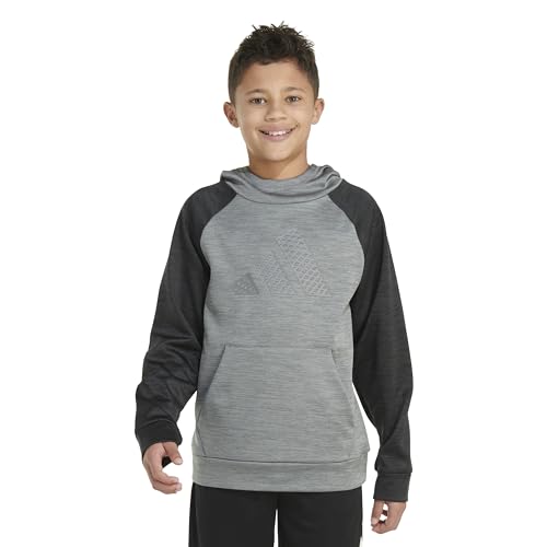 adidas Boys' Pullover Hoodie Poly Hooded Sweatshirt3