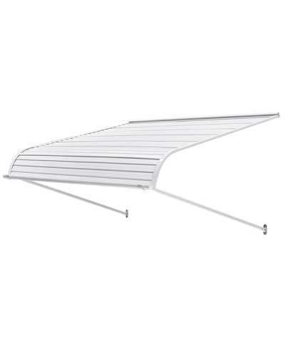 VEVOR Aluminum Awning 48 x 42 in, Durable Window Awning Door Canopy, Lightweight and Stable Aluminum Exterior Awnings Rain Snow Sunlight Protection for Door Entrance Windows Patio Porch