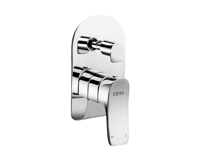Cera Perla Exposed Part of Sl Conc Divertor Faucet | Wall Mount | Bathroom Accessories | Chrome Plating | Water Saving & Easy Installation F1012702CH-image-12