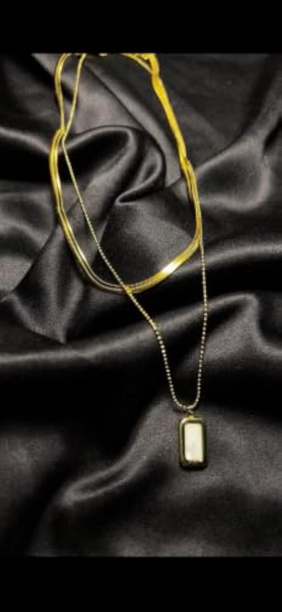 2-in-1 Layered Pendant Necklace Gold-Plated Aura Tu Esencia