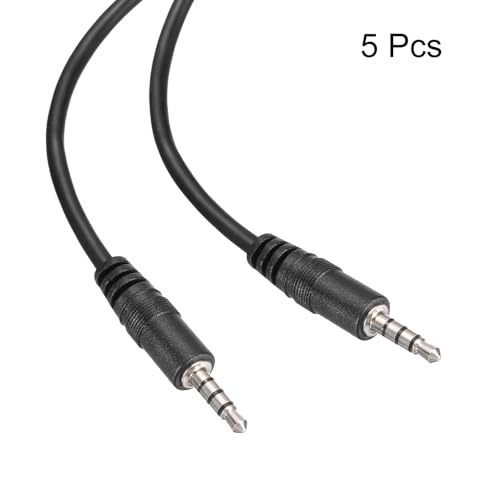 Cable Auxiliar de Audio 3.5mm 0.8ft 5 Pcs miniatura 3