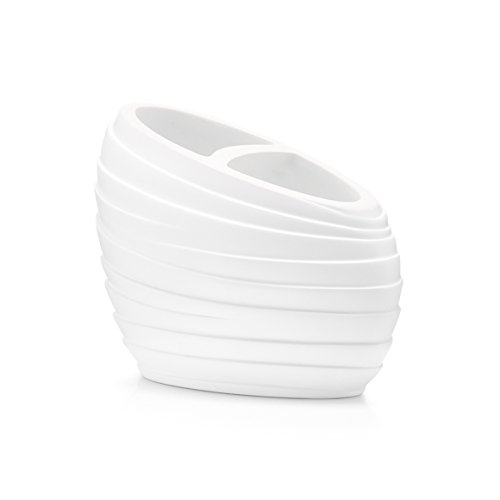 18742 - Portaspazzolino diametro 12.5 x 6.5 x 8.9 cm bianco