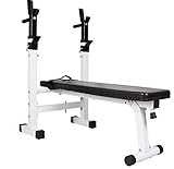 HSBAIS Hantelbank Universale, Multifunktion Sit-ups Bank Verstellbarer Fitness Bank Training Kraftstation für Bauchtraining,Black