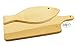 Produktbild BTV Haus & Garten 2 Stück Massive, hochwertige Starke Holzbretter Natur, Fisch ca. 35 cm x 16 cm und Viereckig ca. 42 cm x 20 cm mit Grif