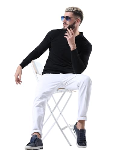 Image of fanideaz Mens Premium High Neck Henley T Shirts for Men Branded Full Sleeve Shirt for Men in Pure Cotton Casual & Formal Wear