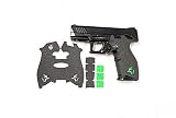 Handleitgrips Gun Grip Tape Compatible with Taurus TX 22 | Black Textured Rubber Pistol Grip Tape with Green Insert | Gun Accessories | Veteran Owned