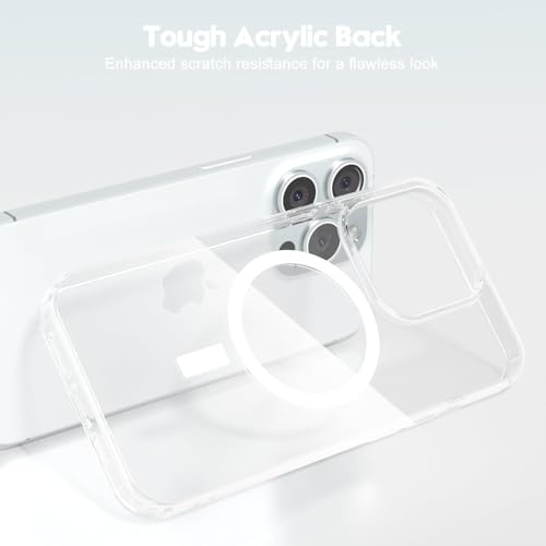 Image of iPhone 13 pro Transparent Case | Shockproof Bumper & Camera Protection | Magsafe Compatible | Sleek Hard Crystal Back Cover for iPhone 13 pro - Clear
